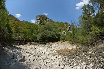 Image showing wild river dried riverbed
