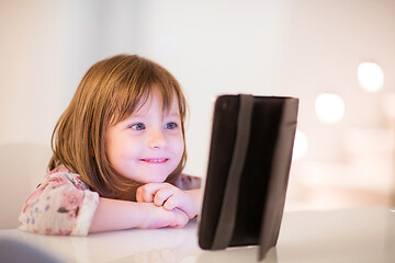 Image showing child playing with digital tablet