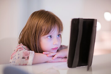 Image showing child playing with digital tablet