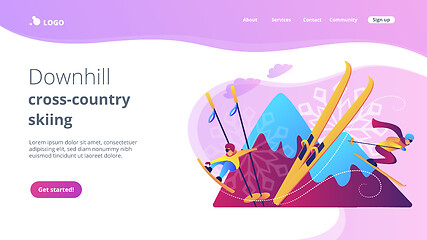 Image showing Winter extreme sports concept landing page.