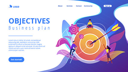 Image showing Goals and objectives concept landing page.