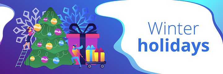 Image showing Winter holidays concept banner header.