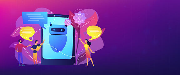 Image showing Chatbot AI concept banner header.