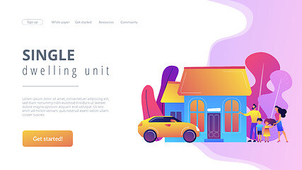 Image showing Family house concept landing page.
