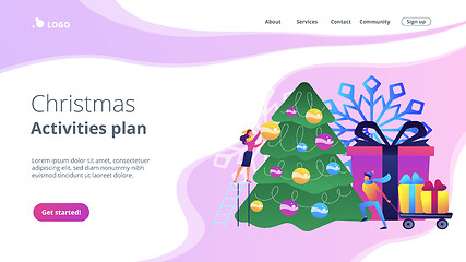 Image showing Winter holidays concept landing page.