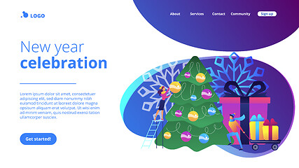 Image showing Winter holidays concept landing page.