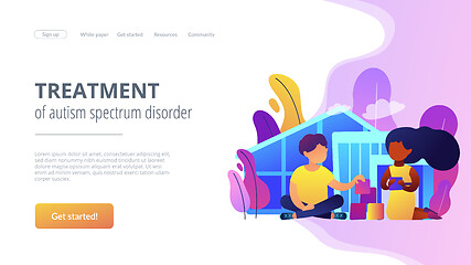 Image showing Autism center concept landing page.