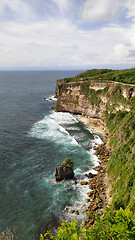 Image showing Cliff at Uluwatu Temple or Pura Luhur Uluwatu