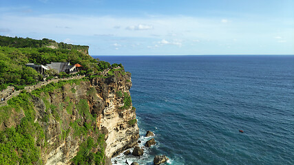 Image showing Cliff at Uluwatu Temple or Pura Luhur Uluwatu