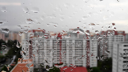 Image showing Water drop on glass 