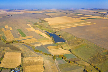 Image showing Coutryside aerial landscape in autumn