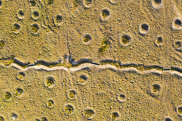 Image showing Ground holes in a tank polygon