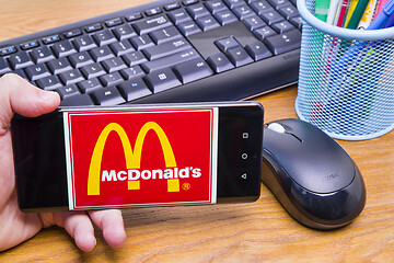 Image showing McDonalds logo on screen