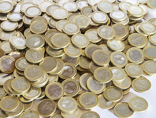 Image showing lots of euro coins