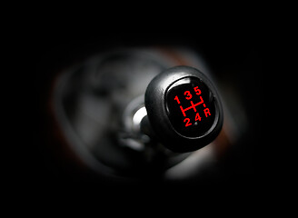 Image showing Car gearstick