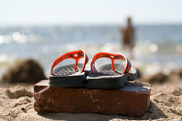 Image showing Beach slippers