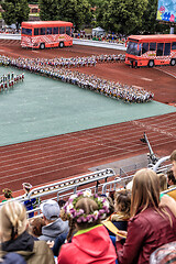 Image showing Audience watching as Dancers perform at the Grand Folk dance concert