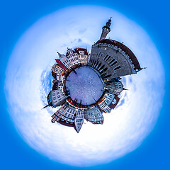 Image showing Evening view of Tallinn Town Hall Square or Old Market Square sk