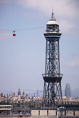 Image showing Montjuic Cable Car tower