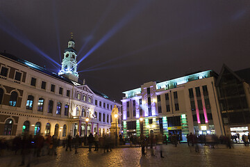 Image showing The light festival Staro Riga (Beaming Riga) celebrating anniver