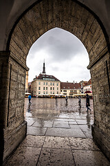 Image showing Main square of Tallinn historical centre