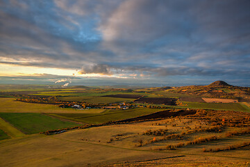 Image showing Amazing autumn view from Rana Hill in Central Bohemian Uplands, 