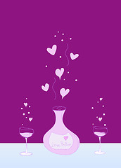 Image showing love potion stylized illustration
