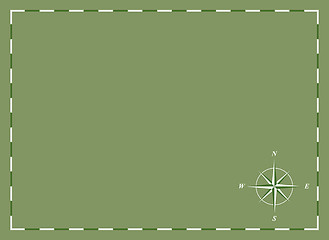 Image showing blank chart with compass rose