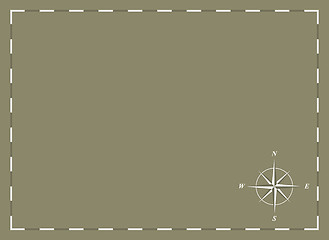 Image showing blank chart with compass rose