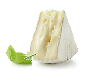 Image showing piece of brie cheese