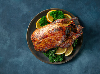 Image showing freshly roasted duck roast