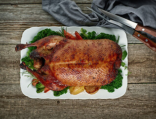 Image showing freshly roasted duck roast