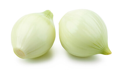 Image showing fresh raw peeled onions