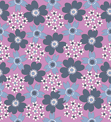 Image showing floral seamless tiled pattern 