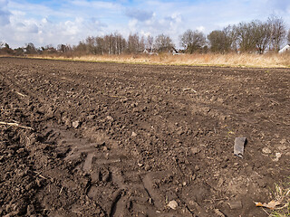 Image showing Plowed field at spring