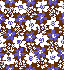 Image showing floral seamless tiled pattern 