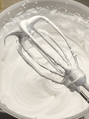 Image showing Whipped cream and mixer