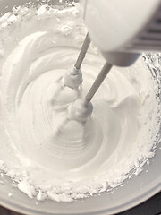 Image showing Whipped cream and mixer