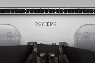 Image showing Typing text on typewriter