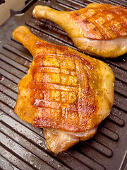 Image showing Grilled duck thighs