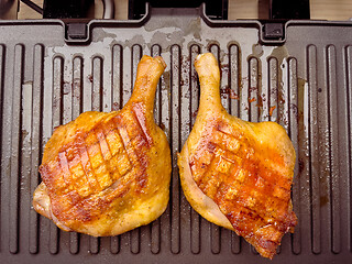 Image showing Grilled duck thighs