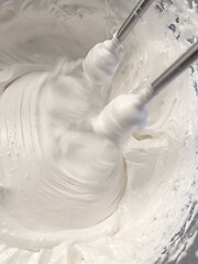 Image showing Whipped cream and mixer