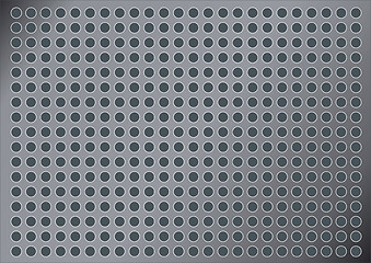 Image showing metalic background with holes and circles