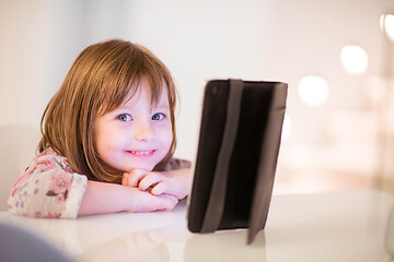 Image showing child playing with digital tablet