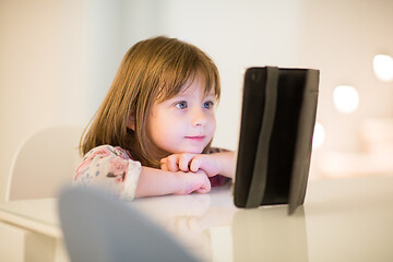 Image showing child playing with digital tablet