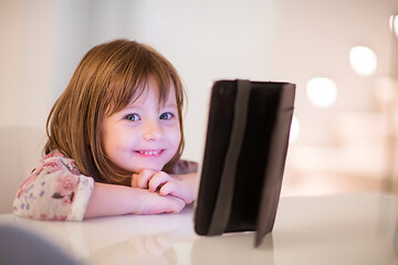 Image showing child playing with digital tablet