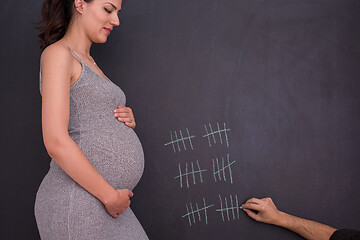 Image showing pregnant couple accounts week of pregnancy