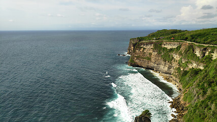 Image showing Cliff at Uluwatu Temple or Pura Luhur Uluwatu