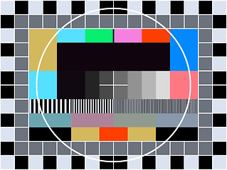 Image showing TV transmission test card