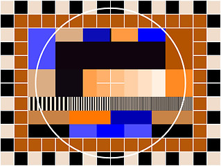 Image showing TV transmission test card